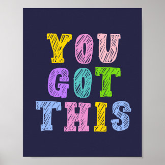 You Got This Dream Big Kids Nursery Art Poster