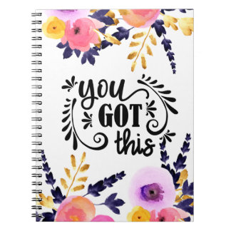 You Got This | Floral Inspirational  Notebook