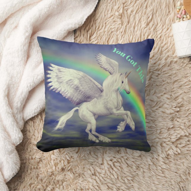You Got This Flying Unicorn Rainbow Inspirational Cushion (Blanket)