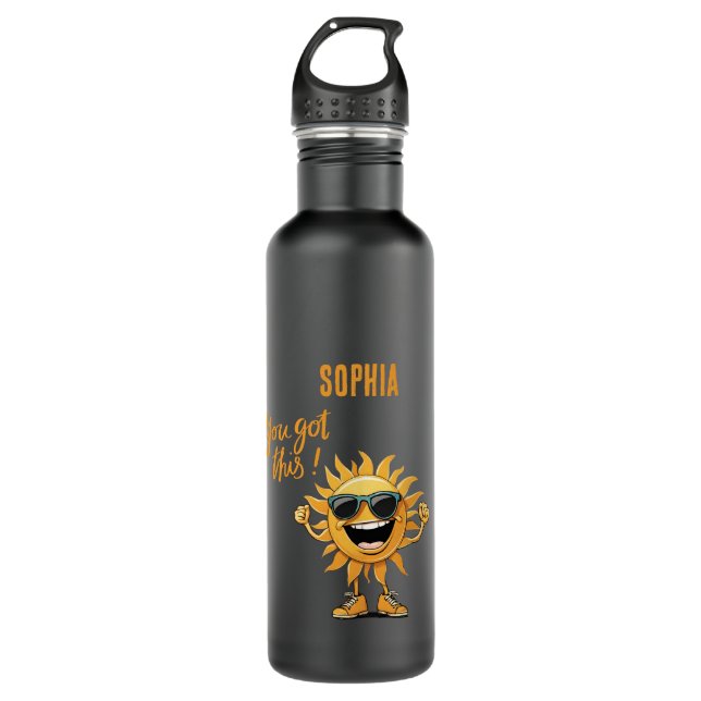 You Got This-Funny-Smiling Sun with Sunglasses 710 Ml Water Bottle (Front)