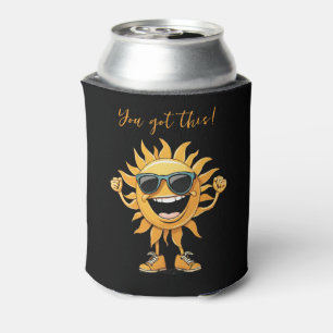 You Got This-Funny-Smiling Sun with Sunglasses Can Cooler