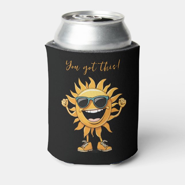 You Got This-Funny-Smiling Sun with Sunglasses Can Cooler (Can Back)