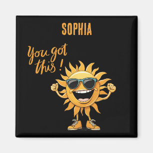 You Got This-Funny-Smiling Sun with Sunglasses Magnet