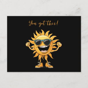 You Got This-Funny-Smiling Sun with Sunglasses Postcard