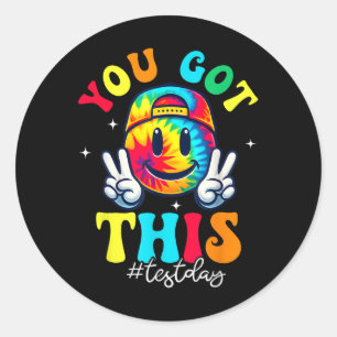 You Got This Groovysmile Face Teacher Student Test Classic Round Sticker