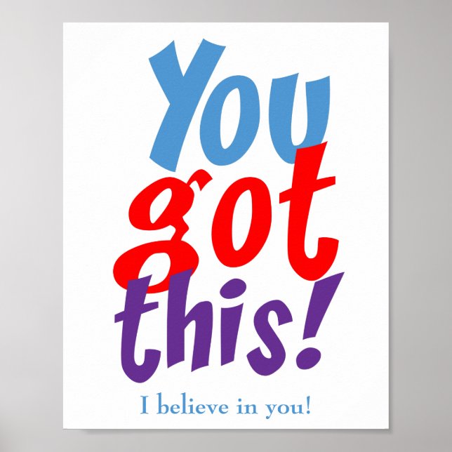 You Got This Inspirational Quote Poster (Front)