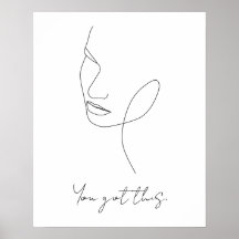 You Got This Line Art Custom Text