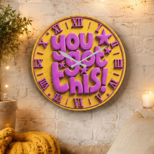 You Got This Motivational Inspirational Quote Large Clock
