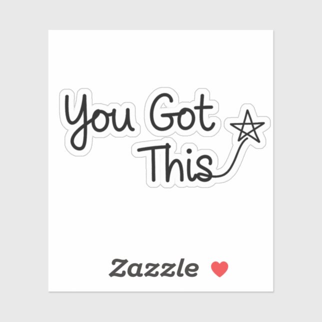 "You Got This" Motivational Star Design (Sheet)