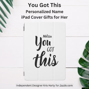 You Got This Personalised Name Black White iPad Air Cover