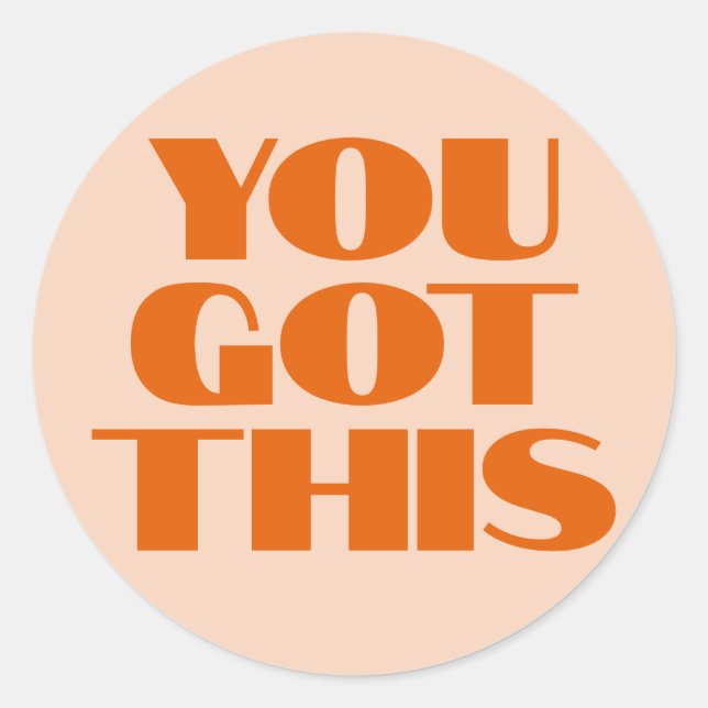 You got This Pink Red Calligraphy  Classic Round S Sticker (Front)