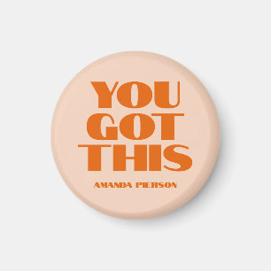 You got This Pink Red Calligraphy  Notebook Magnet