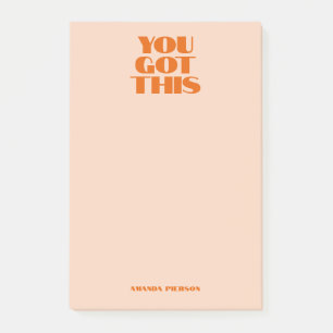 You got This Pink Red Calligraphy  Notebook Post-it Notes