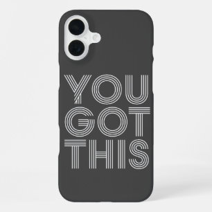 You Got This Retro 70s Typography Black and White iPhone 16 Plus Case