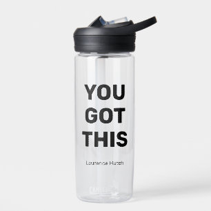 You Got This Simple Black Color   Named Clear Water Bottle