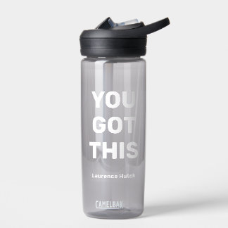 You Got This Simple White Colour | Named Charcoal Water Bottle
