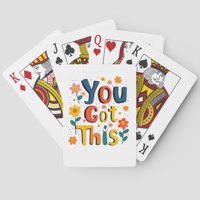You Got This Teacher Exam Test Day Score Testing Playing Cards (Back)