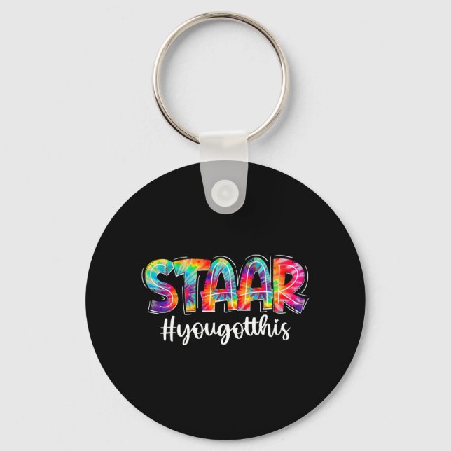 You Got This Tie Dye Testing Exam Funny Test Day G Key Ring (Front)