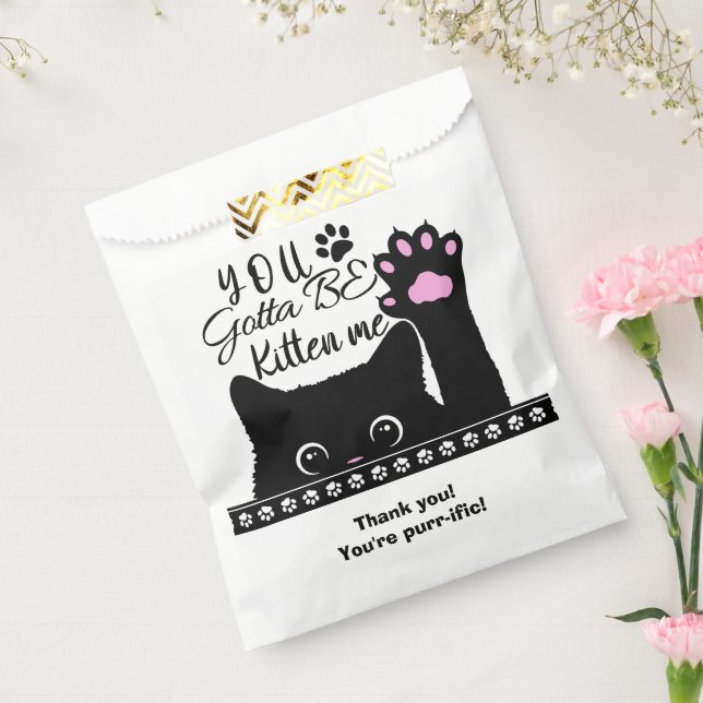 You Gotta Be Kitten Me Cat Birthday Thank You Favour Bag (Sealed)