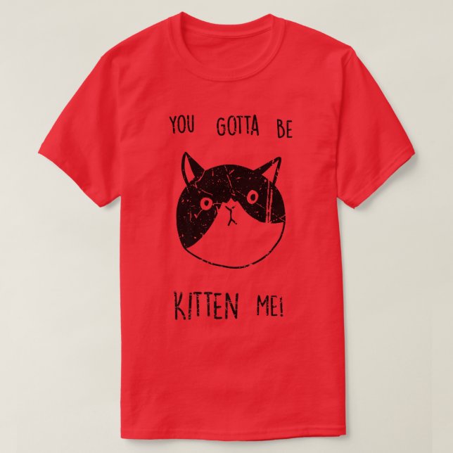 You Gotta Be Kitten Me Funny Kitten Cat Lover Vint T-Shirt (Design Front)