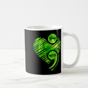 You Green Heart Semicolon Mental Health Awareness Coffee Mug