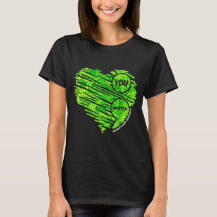 You Green Heart Semicolon Mental Health Awareness T-Shirt
