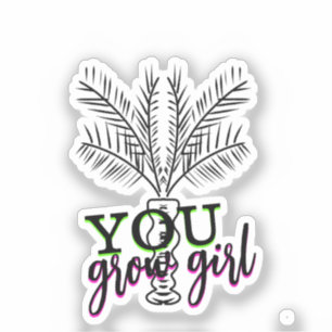 You Grow Girl Hand Drawn Palm Tree Doodle