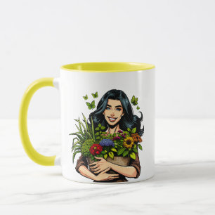 You Grow Girl! Plant Pun Funny Houseplant Addict Mug