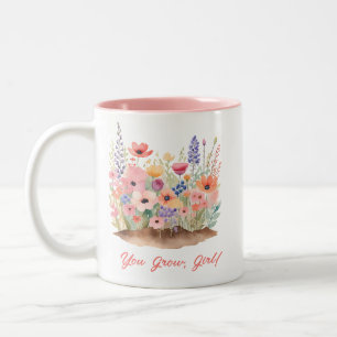 You Grow Girl Two-Tone Coffee Mug