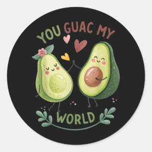 You Guac My World Classic Round Sticker