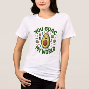 You Guac My World – Cute Funny Avocado Pun T-Shirt Tri-Blend Shirt