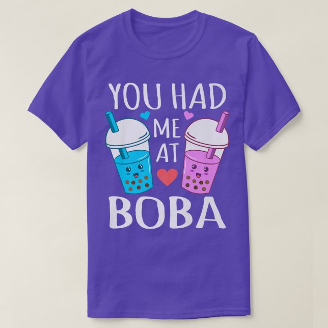 You Had Me At Boba Bubble Kawaii Tea Graphic Premi T-Shirt (Design Front)