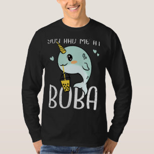 You Had Me At Boba Narwhal Cute Kids Bubble Tea T-Shirt