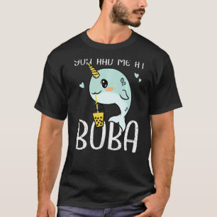 You Had Me At Boba Narwhal Cute Kids Bubble Tea T-Shirt