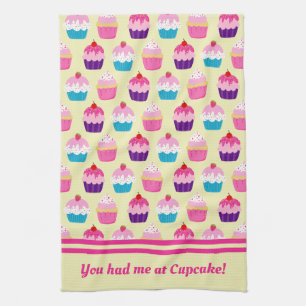 You Had Me At Cupcake  Tea Towel