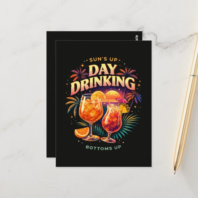 You Had Me at Day Drinking Postcard (Front/Back In Situ)