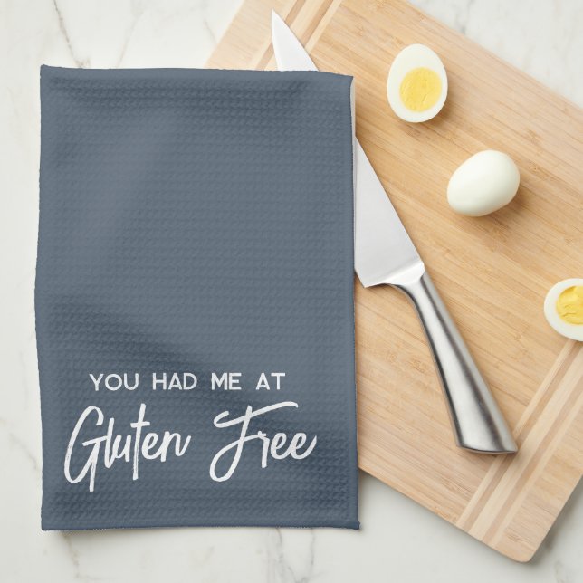 You Had Me At Gluten Free   Tea Towel (Quarter Fold)