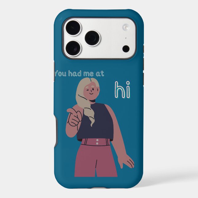 You Had Me At Hi – Cute Minimal Aesthetic Phone Ca (Back)