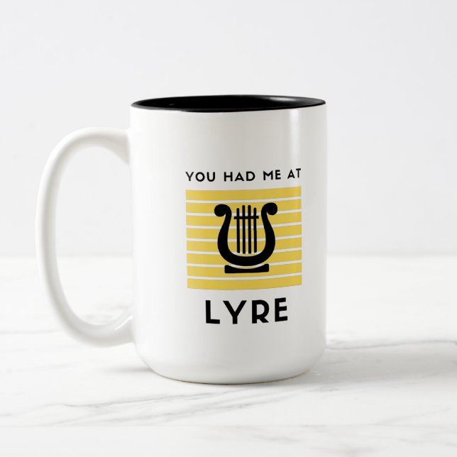 You had me at lyre Two-Tone coffee mug (Left)