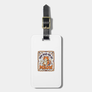 You Had Me At Meow Cat Valentine Love Vintage Vect Luggage Tag