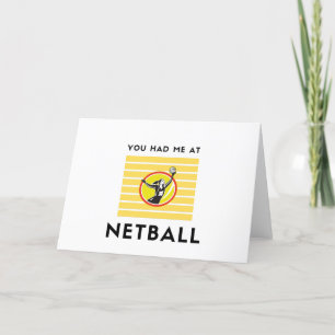You had me at netball holiday card