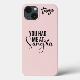 You had me at Sangria Pink & Black Custom iPhone 13 Case