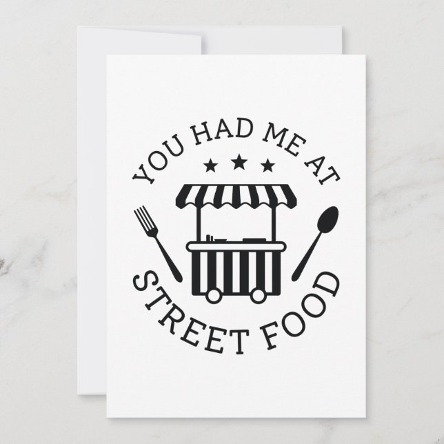 You Had Me At Street Food Thank You Card (Front)