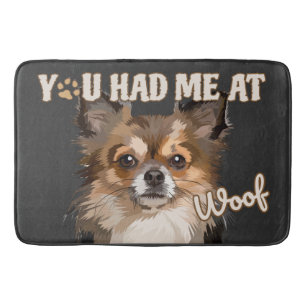 You Had Me At Woof Pomeranian Dog Lovers Bath Mat