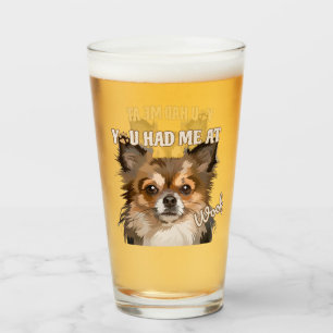 You Had Me At Woof Pomeranian Dog Lovers Glass