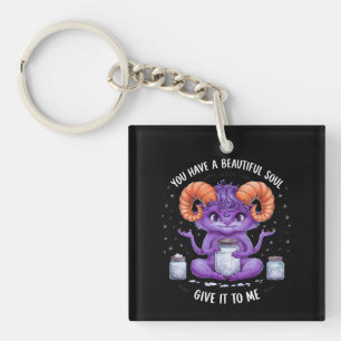 You Have a Beautiful Soul Satanic Baphomet Key Ring