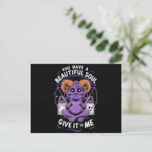 You Have a Beautiful Soul Satanic Baphomet Postcard