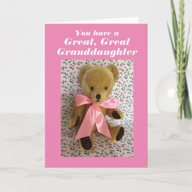 you have a great, great granddaughter card (Front)