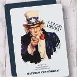 You Have Been Drafted! Groomsman Duty Invitation<br><div class="desc">Call your groomsman with this military style call to action report for groomsman duty invite. Let uncle sam do the calling for you. This design is composed of watercolor Uncle Sam. 

Available here:
http://www.zazzle.com/store/whitepaperbirch</div>