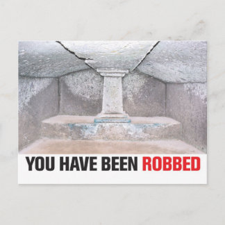 You Have Been Robbed postcard (Italy)